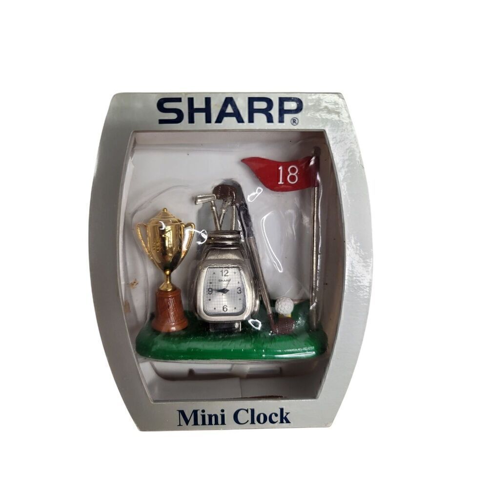 Collectible M.Z. Berger Sharp Miniature Novelty Clock Golf Course #A20